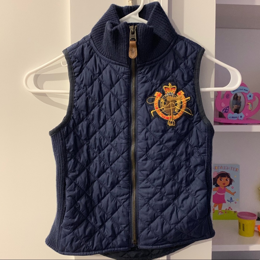 Children’s Size 7 Ralph Lauren Navy Quilted Vest